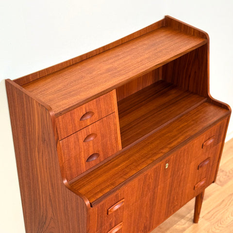 Secretary desk in teak, 1950s-60s, Denmark - Beyo Vintage