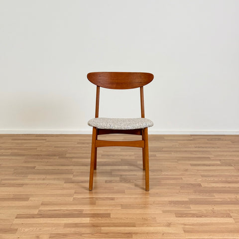 Set of 2 dining chairs in teak & beech - Beyo Vintage
