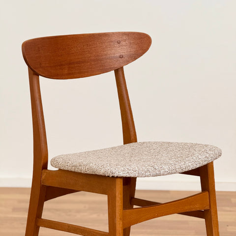 Set of 2 dining chairs in teak & beech - Beyo Vintage