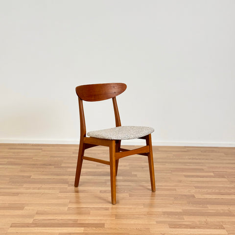 Set of 2 dining chairs in teak & beech - Beyo Vintage