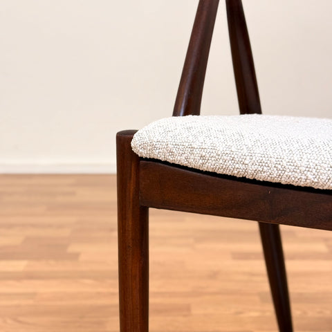 Set of 4 chairs made of walnut by Kai Kristiansen, 1950s-60s, Denmark - Beyo Vintage