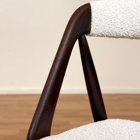 Set of 4 chairs made of walnut by Kai Kristiansen, 1950s-60s, Denmark - Beyo Vintage
