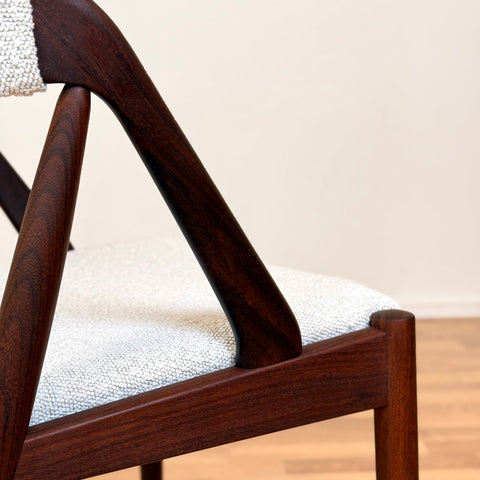 Set of 4 chairs made of walnut by Kai Kristiansen, 1950s-60s, Denmark - Beyo Vintage