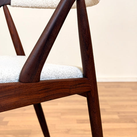 Set of 4 chairs made of walnut by Kai Kristiansen, 1950s-60s, Denmark - Beyo Vintage