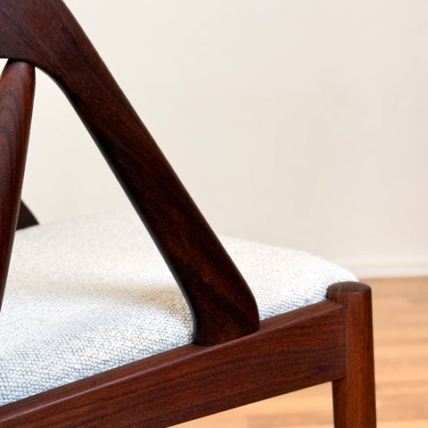 Set of 4 chairs made of walnut by Kai Kristiansen, 1950s-60s, Denmark - Beyo Vintage