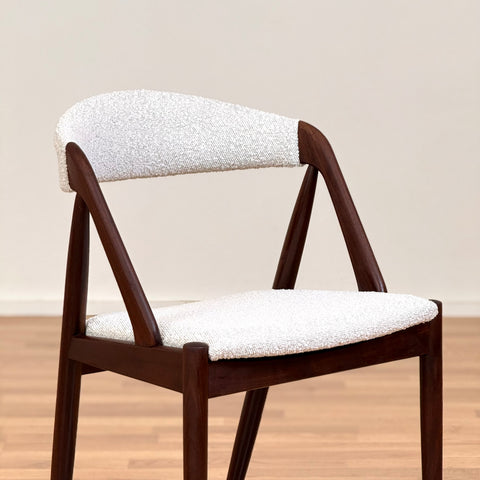 Set of 4 chairs made of walnut by Kai Kristiansen, 1950s-60s, Denmark - Beyo Vintage