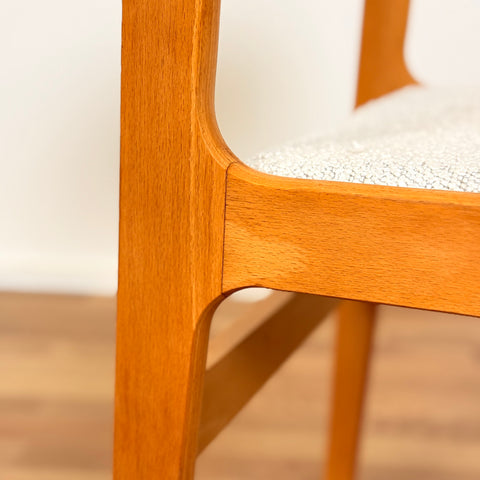 Set of 4 dining chairs in beech, 1980s, Denmark - Beyo Vintage