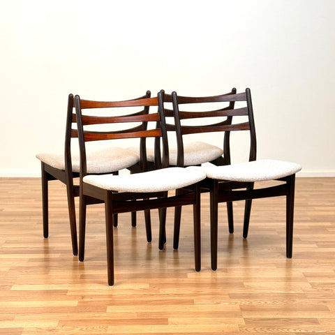 Set of 4 dining chairs in Santos Rosewood, 1950s-60s, Denmark - Beyo Vintage