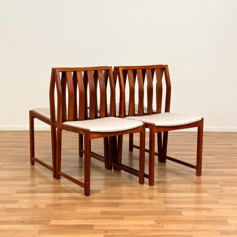 Set of 4 dining chairs in teak by Steen Eiler Rasmussen, 1950s-60s, Denmark - Beyo Vintage