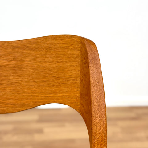 Set of 4 NIELS O. MØLLER , model '71', in oak, 1950s-60s, Denmark - Beyo Vintage