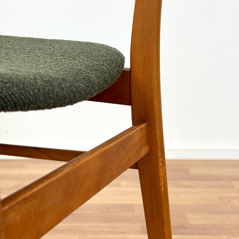 Set of 6 dining chairs in beech and teak, 1950s-60s, Denmark - Beyo Vintage