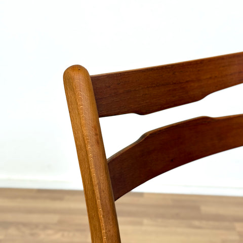 Set of 6 dining chairs in beech and teak, 1950s-60s, Denmark - Beyo Vintage