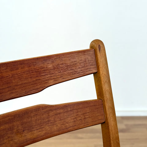 Set of 6 dining chairs in beech and teak, 1950s-60s, Denmark - Beyo Vintage
