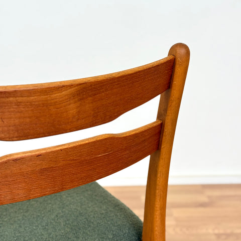 Set of 6 dining chairs in beech and teak, 1950s-60s, Denmark - Beyo Vintage