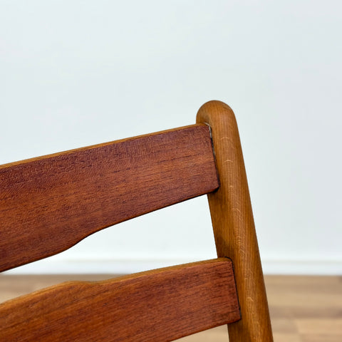 Set of 6 dining chairs in beech and teak, 1950s-60s, Denmark - Beyo Vintage