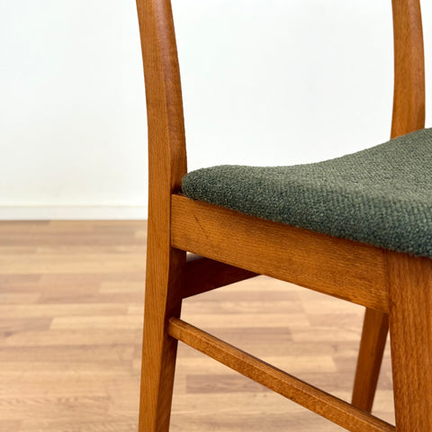 Set of 6 dining chairs in beech and teak, 1950s-60s, Denmark - Beyo Vintage