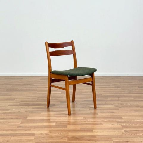 Set of 6 dining chairs in beech and teak, 1950s-60s, Denmark - Beyo Vintage