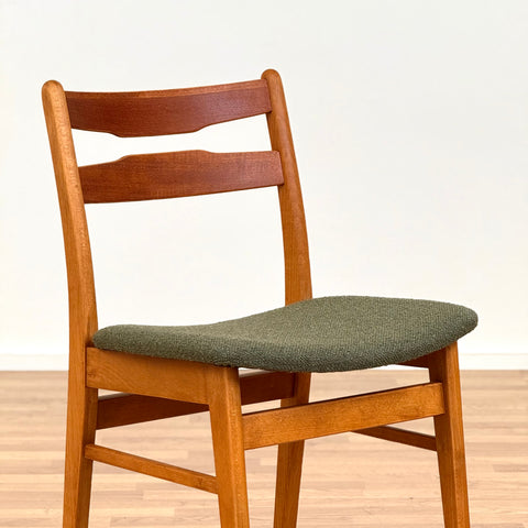 Set of 6 dining chairs in beech and teak, 1950s-60s, Denmark - Beyo Vintage