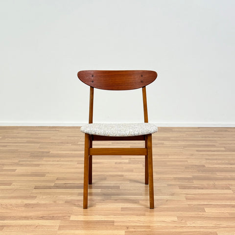 Set of 6 dining chairs in beech & teak, Farstrup, 1950s-60s, Denmark - Beyo Vintage