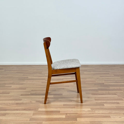 Set of 6 dining chairs in beech & teak, Farstrup, 1950s-60s, Denmark - Beyo Vintage
