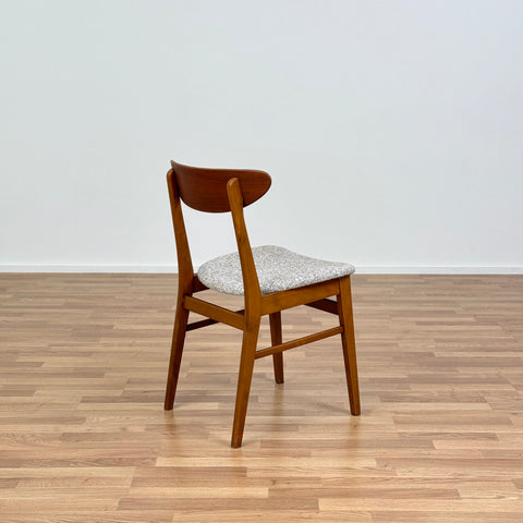 Set of 6 dining chairs in beech & teak, Farstrup, 1950s-60s, Denmark - Beyo Vintage