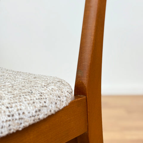 Set of 6 dining chairs in beech & teak, Farstrup, 1950s-60s, Denmark - Beyo Vintage