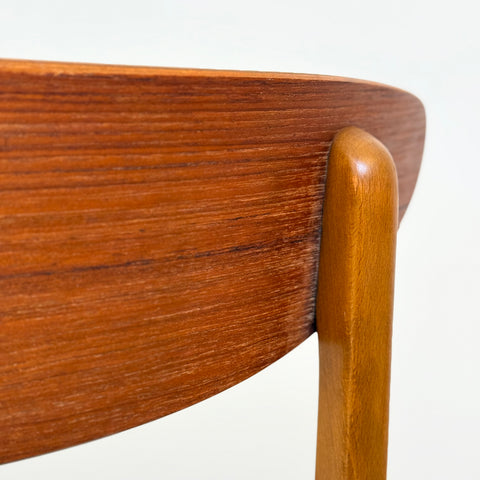 Set of 6 dining chairs in beech & teak, Farstrup, 1950s-60s, Denmark - Beyo Vintage