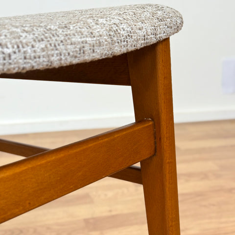 Set of 6 dining chairs in beech & teak, Farstrup, 1950s-60s, Denmark - Beyo Vintage