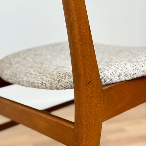 Set of 6 dining chairs in beech & teak, Farstrup, 1950s-60s, Denmark - Beyo Vintage