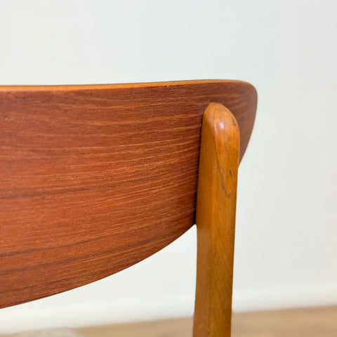 Set of 6 dining chairs in beech & teak, Farstrup, 1950s-60s, Denmark - Beyo Vintage