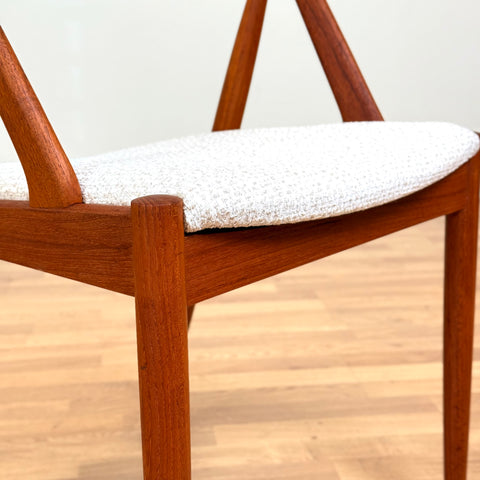 Set of 6 chairs made of solid teak by Kai Kristiansen, 1950s-60s, Denmark - Beyo Vintage