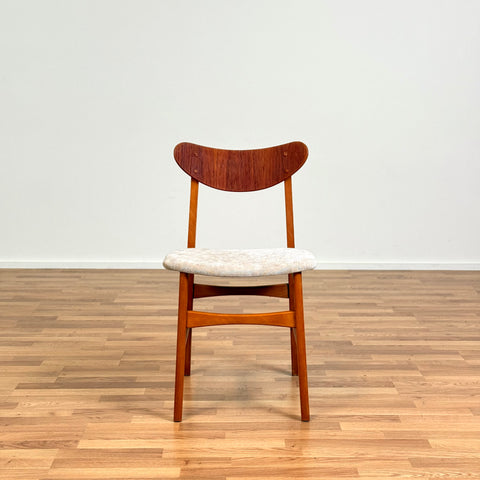 Set of 6 dining chairs in teak & beech, 1950s-60s, Denmark - Beyo Vintage