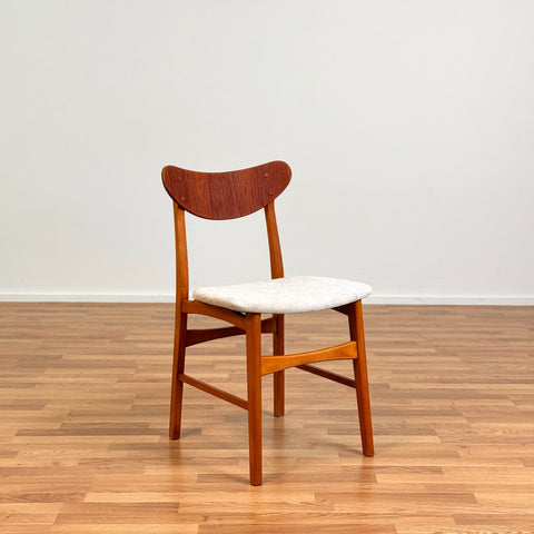 Set of 6 dining chairs in teak & beech, 1950s-60s, Denmark - Beyo Vintage