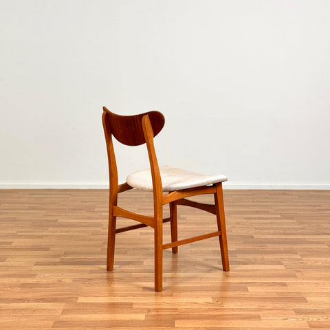 Set of 6 dining chairs in teak & beech, 1950s-60s, Denmark - Beyo Vintage