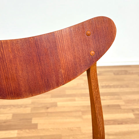 Set of 6 dining chairs in teak & beech, 1950s-60s, Denmark - Beyo Vintage