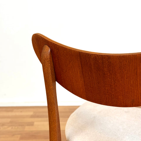Set of 6 dining chairs in teak & beech, 1950s-60s, Denmark - Beyo Vintage