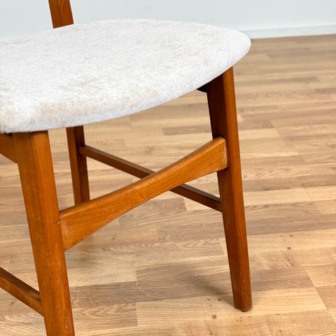 Set of 6 dining chairs in teak & beech, 1950s-60s, Denmark - Beyo Vintage