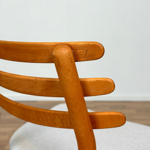 Set of 7 chairs made of solid oak by Poul Volher, 1950s-60s, Denmark - Beyo Vintage