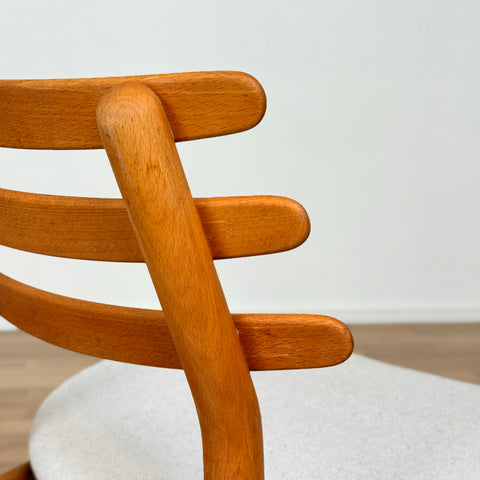 Set of 7 chairs made of solid oak by Poul Volher, 1950s-60s, Denmark - Beyo Vintage