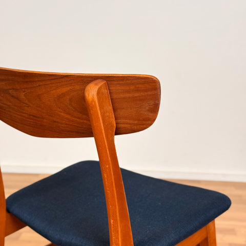 Set of 8 chairs made of teak and beech by Findahl möbelfabrik, 1950s-60s, Denmark - Beyo Vintage