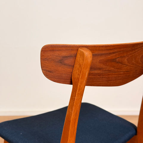 Set of 8 chairs made of teak and beech by Findahl möbelfabrik, 1950s-60s, Denmark - Beyo Vintage