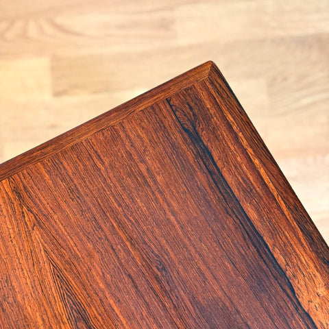 Danish side table in Santos rosewood by Bent Silberg