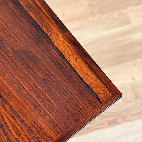 Danish side table in Santos rosewood by Bent Silberg