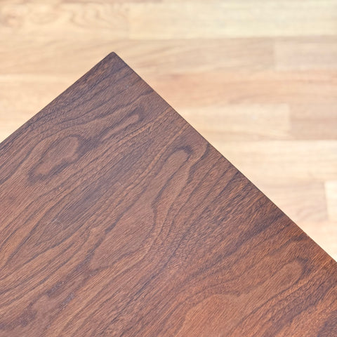 Danish side table in teak & walnut