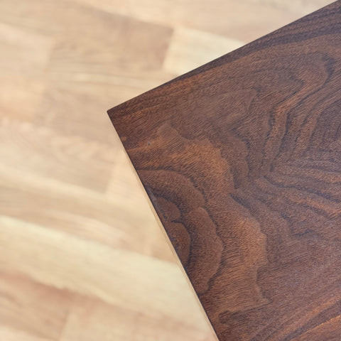 Danish side table in teak & walnut