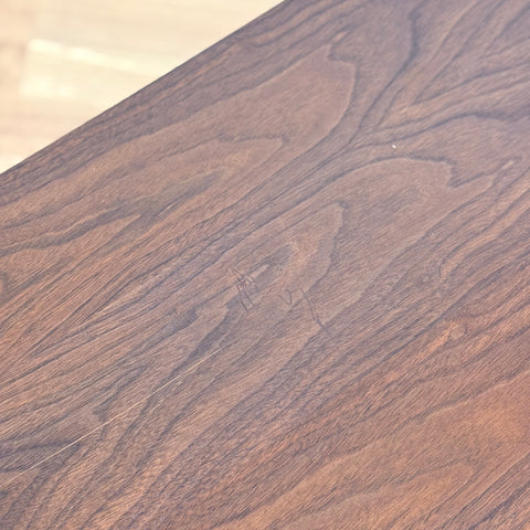 Danish side table in teak & walnut