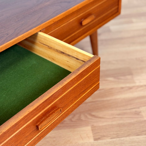 Danish side table in teak & walnut