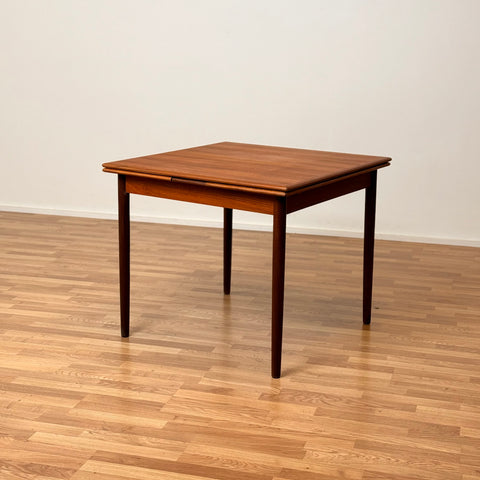 Danish small square dining table in teak