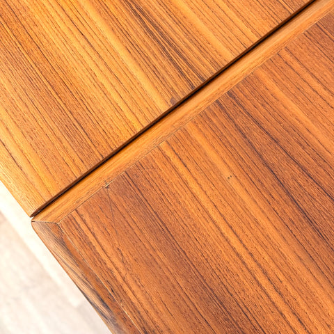 Danish small square dining table in teak