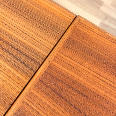 Danish small square dining table in teak